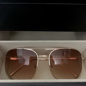Square gold sunglasses